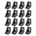 thumbnail image 1 of 16Pack Inside Corner Bracket Gusset, 28x28x20mm 2028 for 2020 Series Aluminum Extrusion Profile Black, 1 of 6