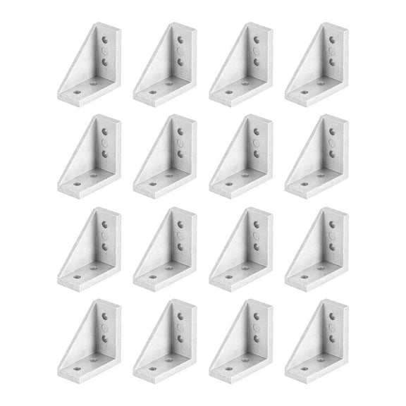 16Pack Inside Corner Bracket Gusset, 38x38x18mm 2040 for 2020/2040 Series Aluminum Extrusion Profile Silver