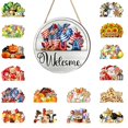 16Pack Interchangeable Seasonal Welcome Sign for Front Door Home Decor ...
