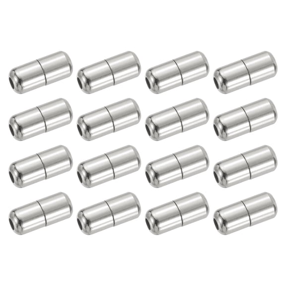 16Pack Shoe Laces Buckle Lock Alloy No Tie Shoelace Turnbuckle, Silver