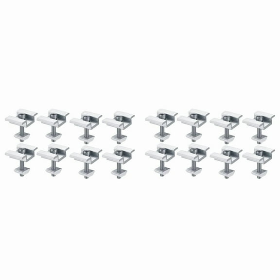 16Pack Solar Panel Mounting Brackets, Solar Panel End Clamps, Centre Clamps, for PV Solar Panel Solar Module 35mm