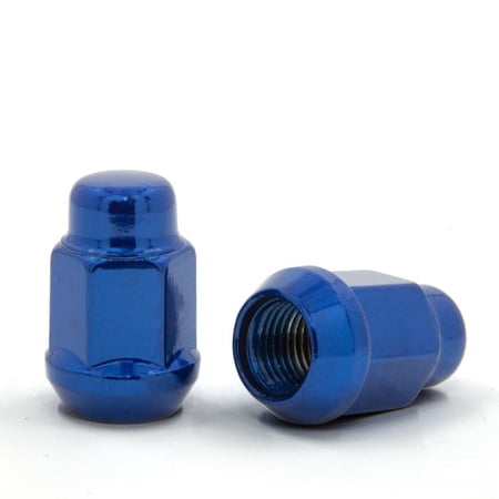16Pc Compatible with EZ-GO Golf Cart ClubCar Blue Lug Nuts 1/2x20 Closed End Compatible with Golf Carts