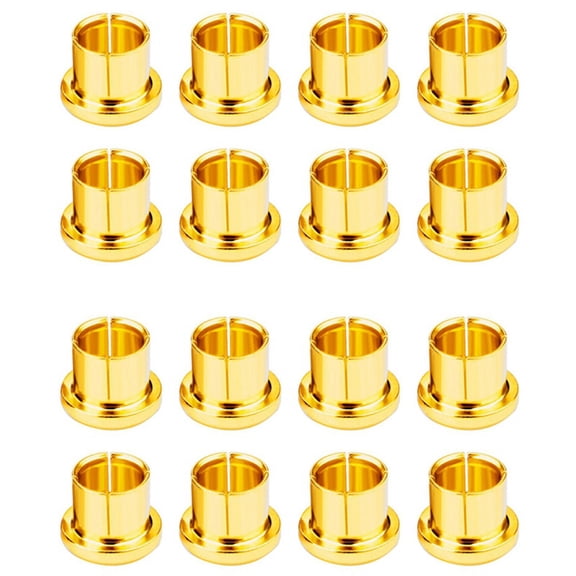 16Pc Gold Plated RCA Protection Cap Plug Short-Circuit Socket Phono Connector Shielding Plug Socket Protection Cover Cap