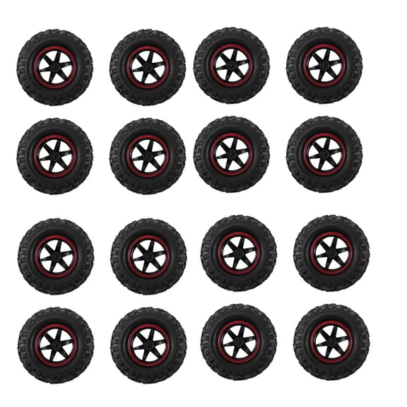 16Pcs 1.9 Inch 96mm 1/10 Scale Tires with Wheel Rim for 1/10 SCX10 CC01 D90 CC01 RC Rock Crawler Parts