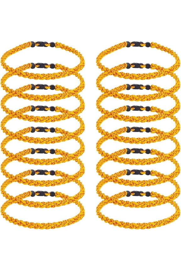 16Pcs 18.11 Inch Baseball Necklaces Polyester Cord Sports Necklace Three Braid Rope Tornado Necklaces Sports