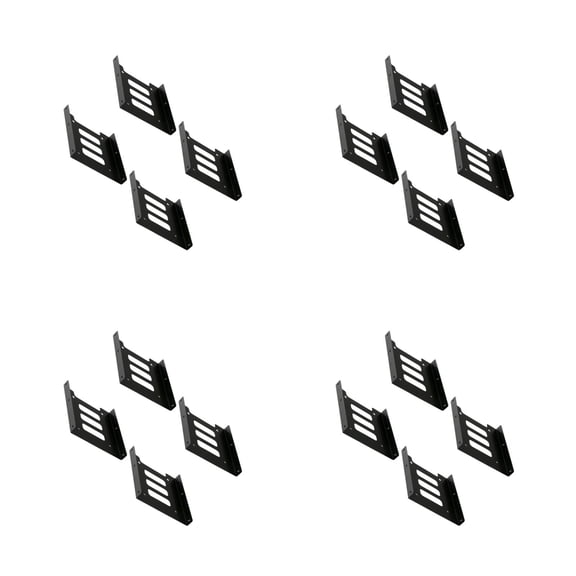 Toyandona Hard Drive Bracket 16Pcs, 2.5 to 3.5 Inch, Black, Screw-Free, Fast Heat Dissipation