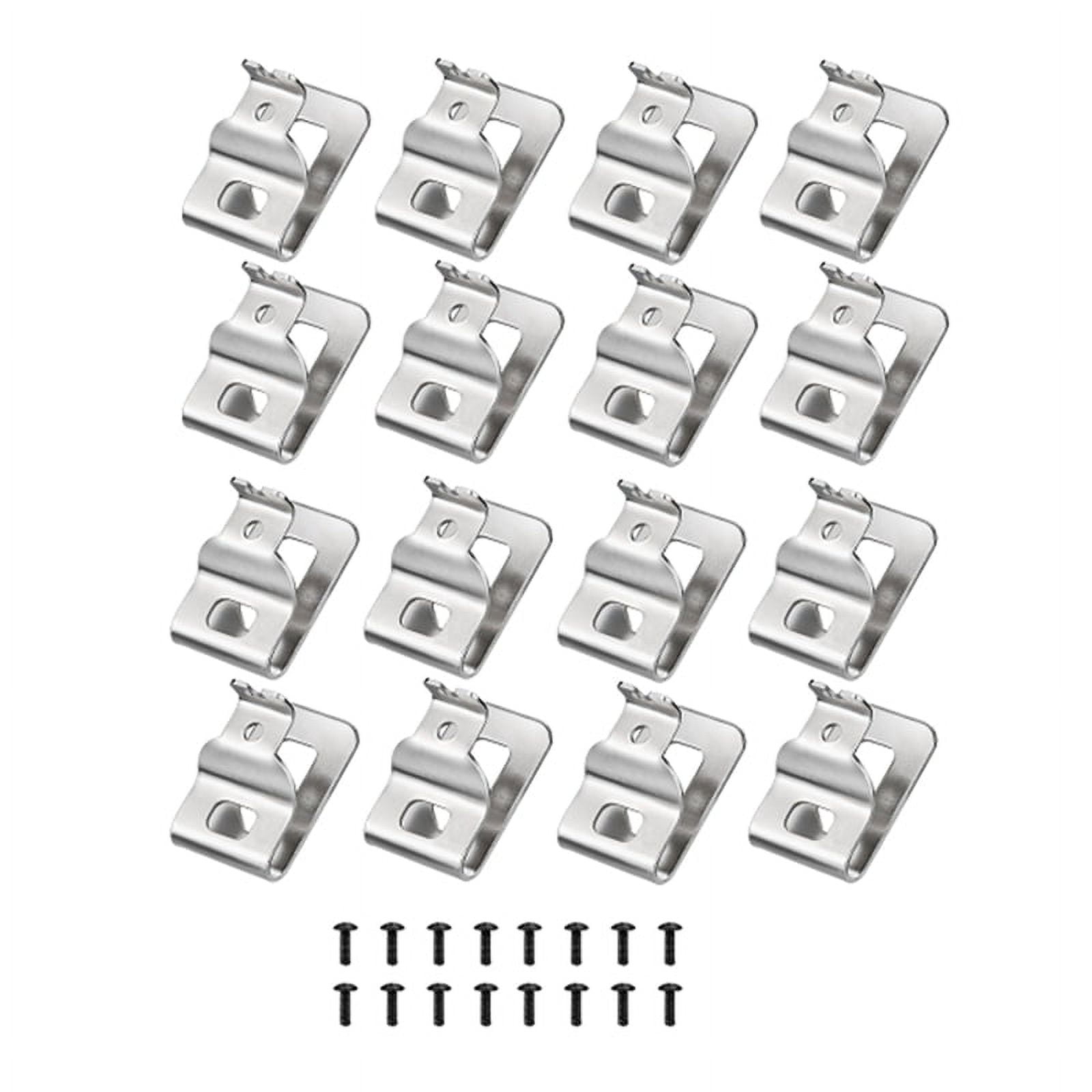16Pcs 304 Stainless Steel Drill Clips Tool Hooks with Screws for ...
