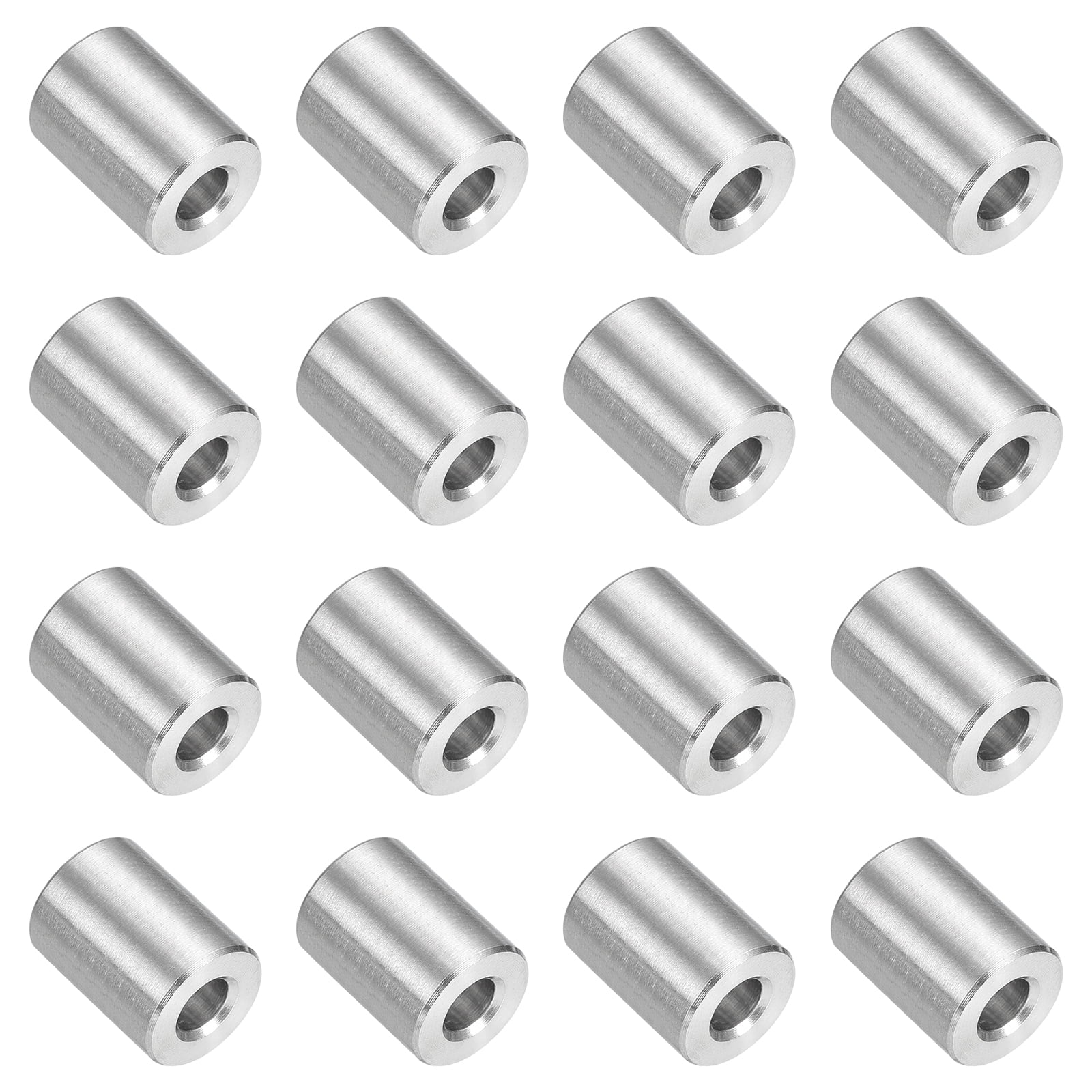 16Pcs 304 Stainless Steel Spacer 9/16" OD x 1/4" ID x 23/32" Length(14x6x18mm) Screw Standoff Bushing Plain Finish Unthreaded Round Metal Spacer for M6 Screws Bolts and Rods