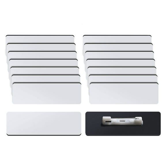 16Pcs/32Pcs Sublimation Name Tags Diy Blank Id Name Badges with Pins Customized Personalized Name Tags for School Office