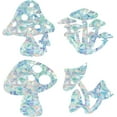 16Pcs 4 Styles Mushroom Window Decals Prism Window Stickers Static
