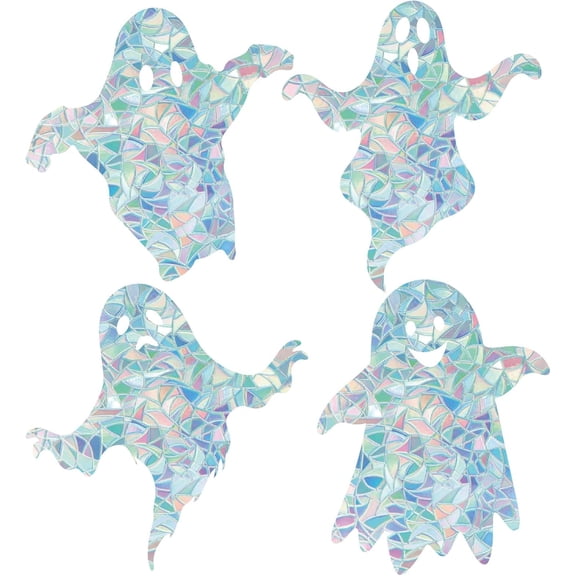 16Pcs 4 Styles Window Clings Rainbow Window Decals Non-Adhesive Windows Stickers Suncatcher Anti-Collision Cling to Save Birds from Door Collision Strike for Home