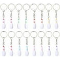 thumbnail image 1 of 16Pcs 8 Colors Bowling Ball Keychains Sports Key Rings Bulk Silver Metal Alloy Resin Party Favors Carnival Reward Fillers Souvenir Bowling Pin Charm Keyring for Backpack DIY Crafts Decor, 1 of 6