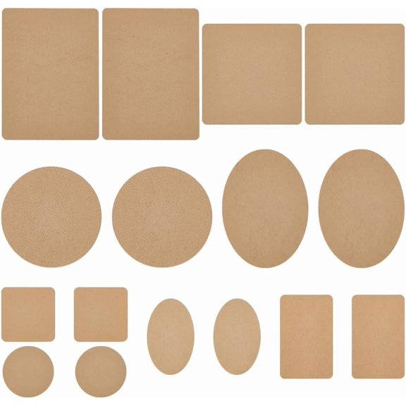 16Pcs 8 Styles Medium Density Fiberboard (MDF) Sheet for Photo Frame Accessories Mixed Shapes 100~259x190~190x2~2.5mm 2pcs/style DIY