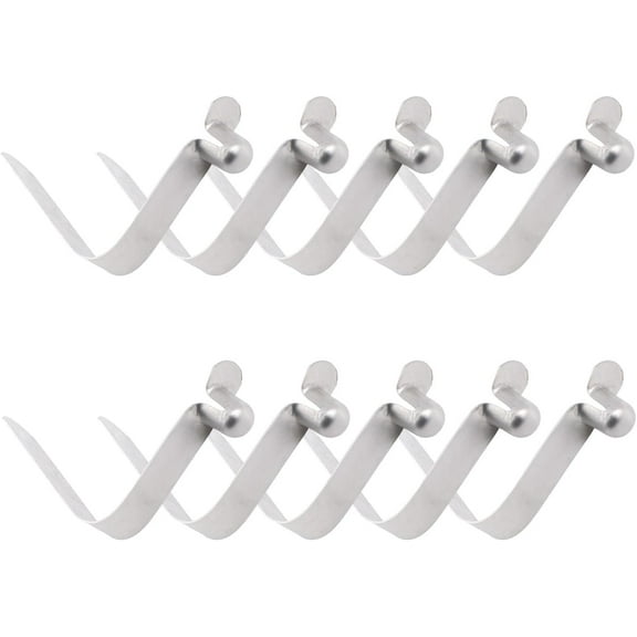 16Pcs 8mm Stainless Steel Tent Pole Push Single Button Spring Clips for Camping Kayak