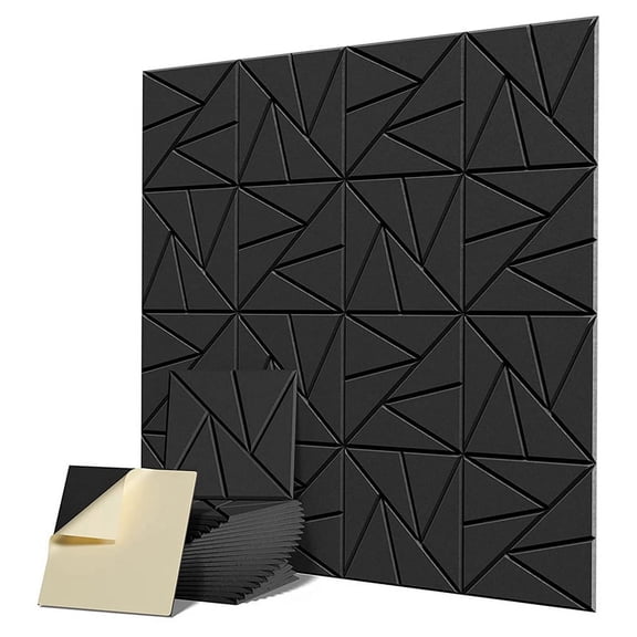 16Pcs Acoustic Panel with Self-Adhesive,12X12X0.4in Sound Proof Panel,Sound Panel High Density Studio Office,4