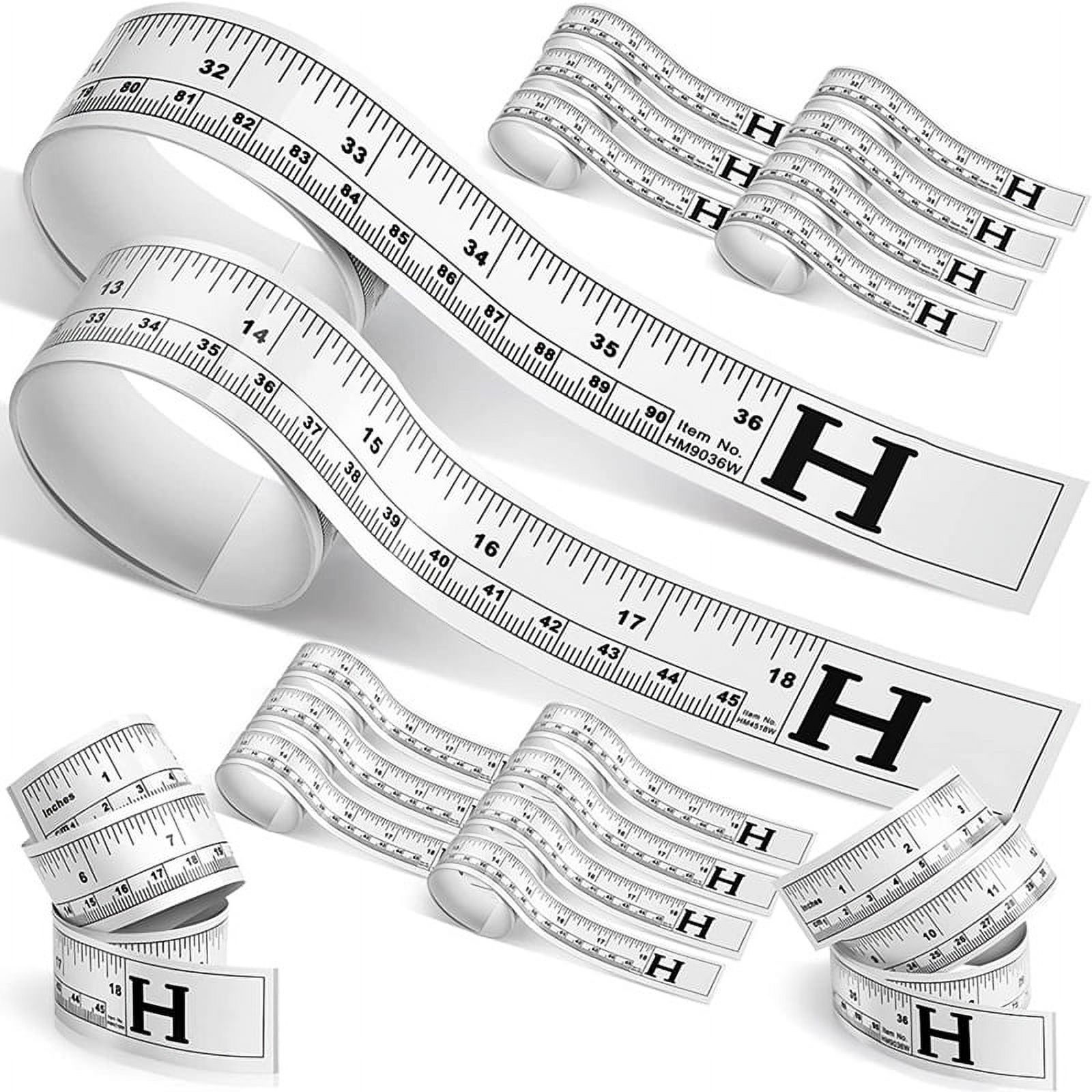 16Pcs Adhesive Measuring Tape Metric Tape Measure Sticky Measurement