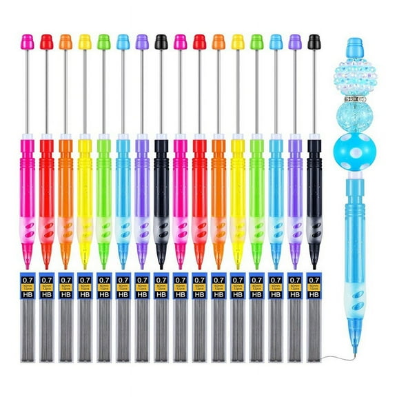 16Pcs Beadable Mechanical Pencils Drawing Pencils Mechanical Small Pencils for Writing Drawing Sketching Diy Handmade