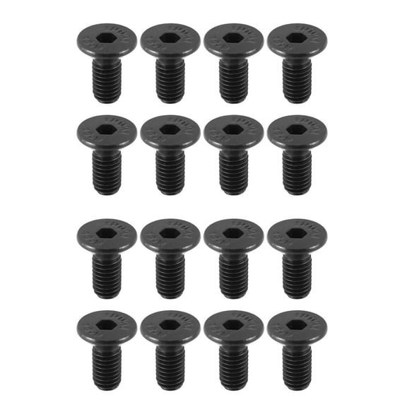 16Pcs Bike Lock Shoe Cleat Mounting Screw for SPD Self-Locking Pedal Lock Steel Black