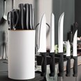 thumbnail image 1 of 16Pcs Black Stainless Steel Kitchen Knife Set with Universal Knife Block, Nonstick No Scratch, All-in-One with Sharpener  Scissors, Premium Gift for Home Kitchen, 1 of 6