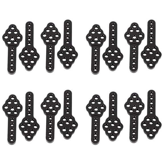 16Pcs CNC Metal Mount Adjust Height Angle Stand for RC Crawler Car Axial SCX10 90046 D90 D110,Black