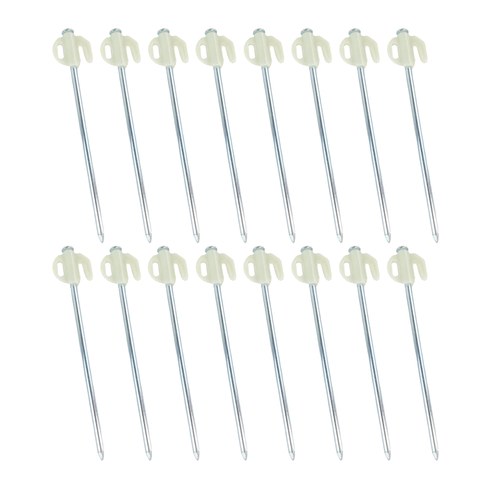 16Pcs Camping Tent Stake Steel Canopy Stakes Spikes Heavy Duty Tent Peg Wind-proof Lengthened Tent Ground Nails