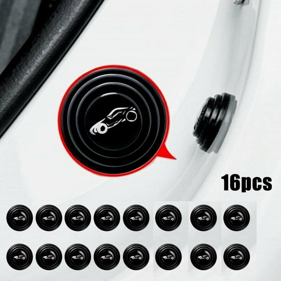 16Pcs Car Shock Stickers Door Shock-Absorbing Silent Buffer Gasket Soundproof Crash Pads Anti-Shock Accessories