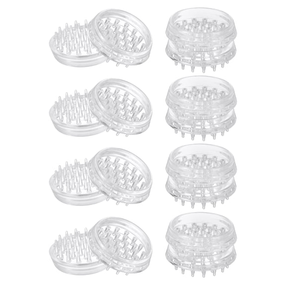 Uxcell 16Pcs Carpet Protectors Spiked Caster Cups 1.46" Round Spiked Furniture Cup for Tables Sofas Chairs