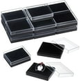 thumbnail image 1 of 16Pcs Clear Plastic Gift Box for Pin 1.6x2.1x0.6 Inch Plastic Badge Storage Box Rectangle Plastic Display Box for Pin Badge Medal Lapel Gemstone Storage Display Black DIY, 1 of 9