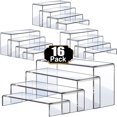 thumbnail image 1 of 16Pcs-Clear Rectangular Display Risers, Multi-Size, 1 of 7