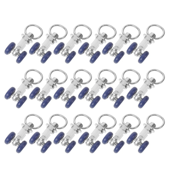 Alasum 16-Pack Metal Sliding Roller Wheels for Curtain Track, Silent Runner for Home Window Drapes