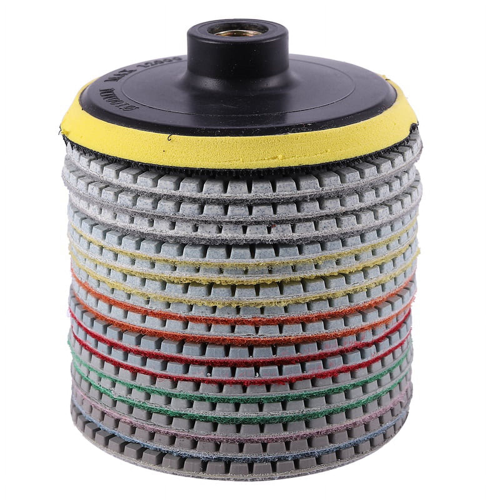 16Pcs Diamond Polishing Pads Kit 4 Inch 100Mm Wet/Dry for Granite Stone  Concrete Polishing Use Grinding Discs Set