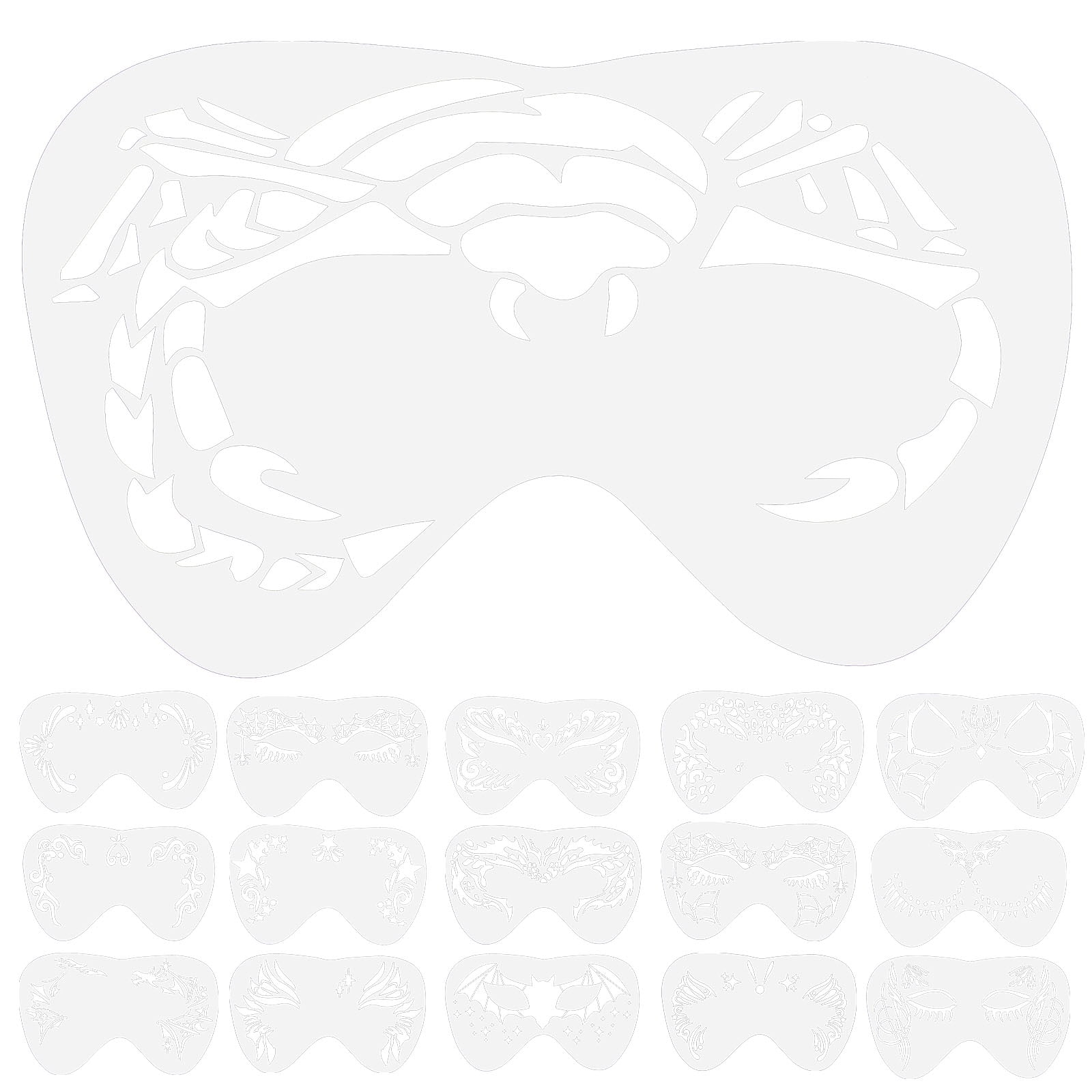 16Pcs Face Paint Stencils Party Painting Stencils Reusable Face Paint