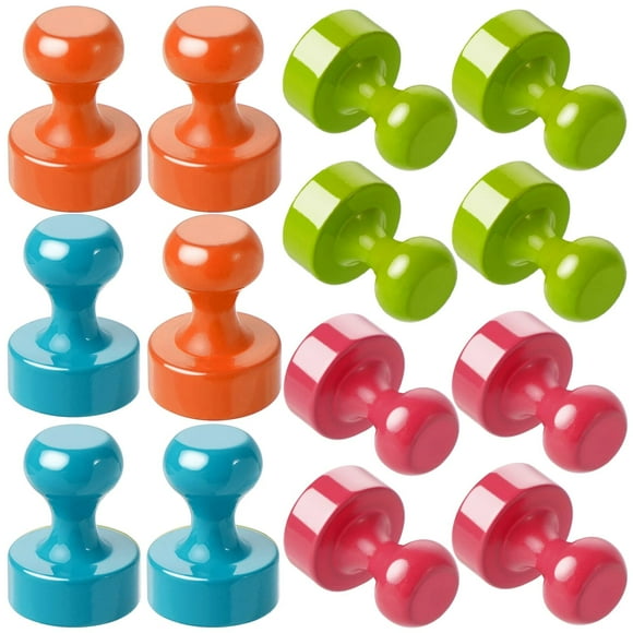 16Pcs Fridge Magnets Refrigerator Magnets, Strong Metal Magnets for Whiteboard, Magnets Fridge, Magnets for Kitchen, Office, School, Adults, Brushed Nickel