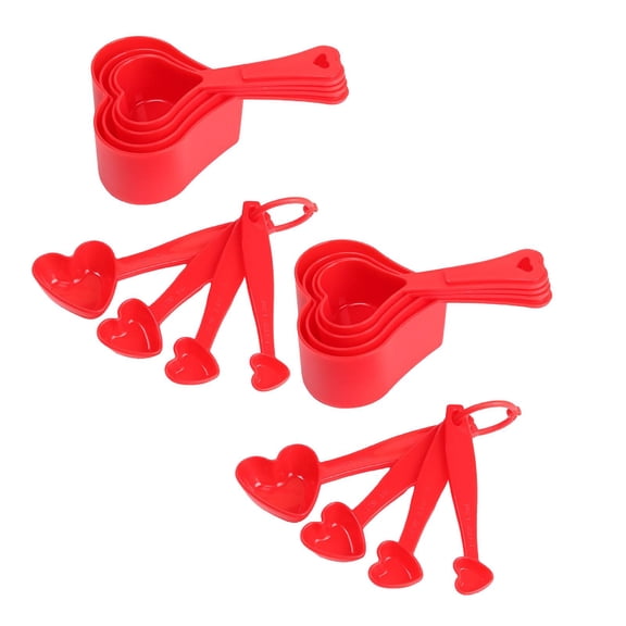 16Pcs Heart Shaped Measuring Cups Set 8 Piece Kitchen Tools Measuring Tools 5.9x3.9"