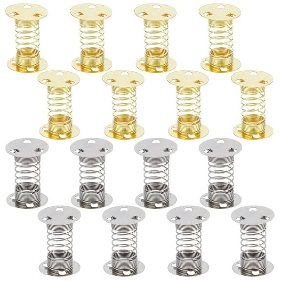 16Pcs Iron Spring Base Platinum Golden Metal Spiral Wobbles Spring 1.22x1 Inch Craft Shaking Sping Double Sided for Wobble Crafts Dashboard Mount Spring DIY