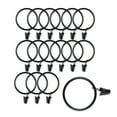 thumbnail image 1 of 16Pcs Large Metal Curtain Rings Curtain Clips, Heavy Duty Rustproof Drapery Clips with Rings, 1.96in/5cm Interior Diameter Curtain Rod Clip Hangers Hooks, Black, 1 of 7