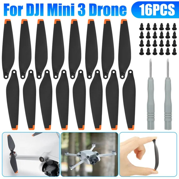 16Pcs Low-Noise Propeller Props Blades For Dji Mini 3/4 Pro Drone Accessories