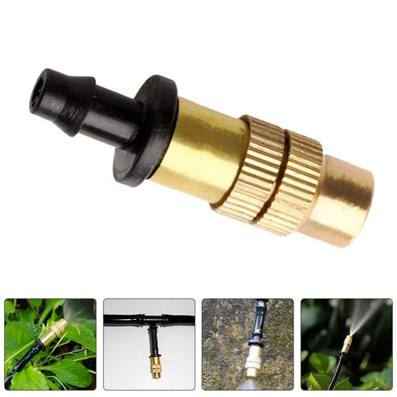 WEUVEB 16-Pack Golden Copper Atomizing Nozzles for Garden Hose, Efficient Water-Saving Spray Accessories