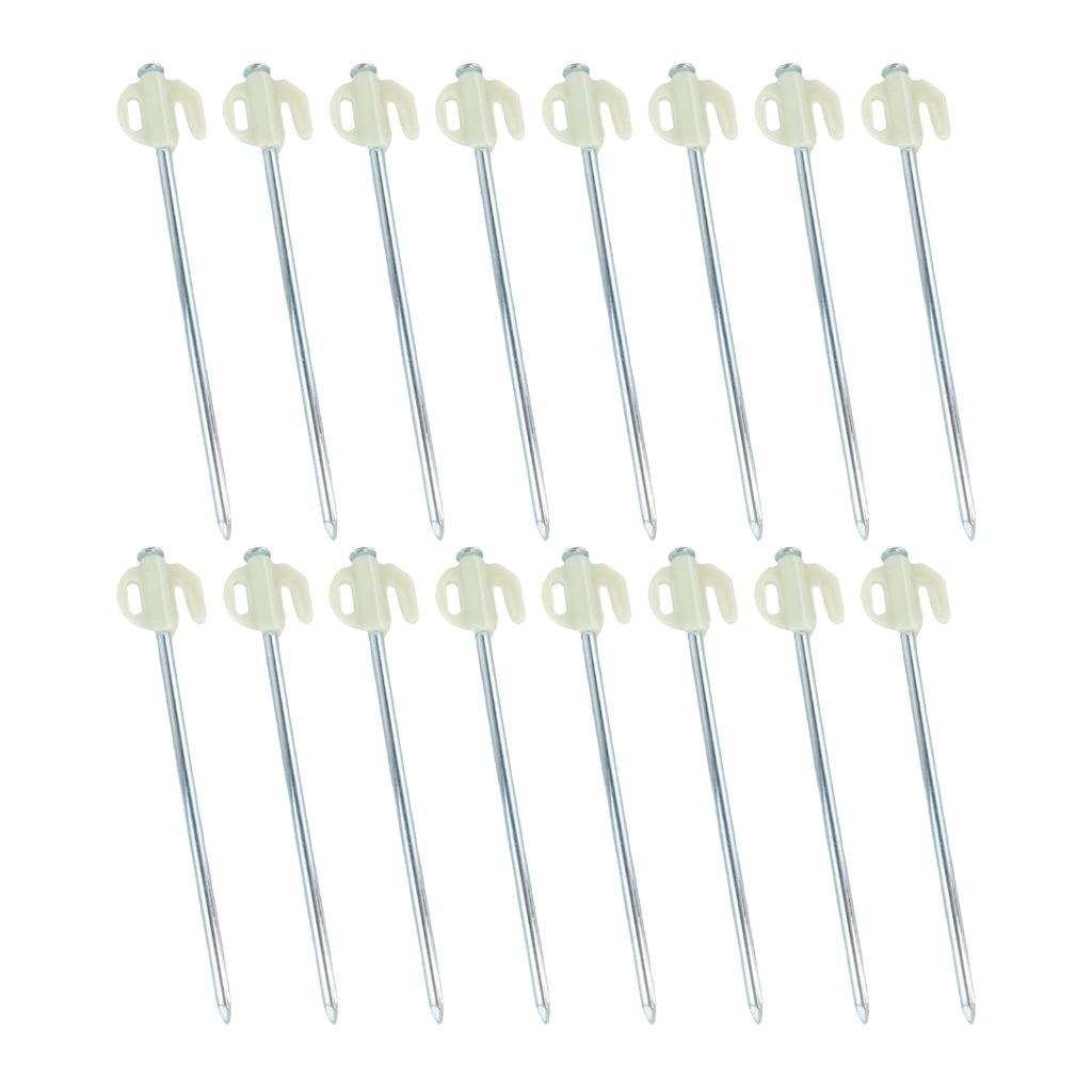 16Pcs Glow Tent Nails Steel Ground Nails Camping Rock Bottoms Ground Anchors Tent Accessory For Outdoor Camping Tent Peg