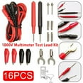 thumbnail image 1 of 16Pcs Multimeter Test Leads Kit Replacement Banana Set With For Alligator Clip, 1 of 8