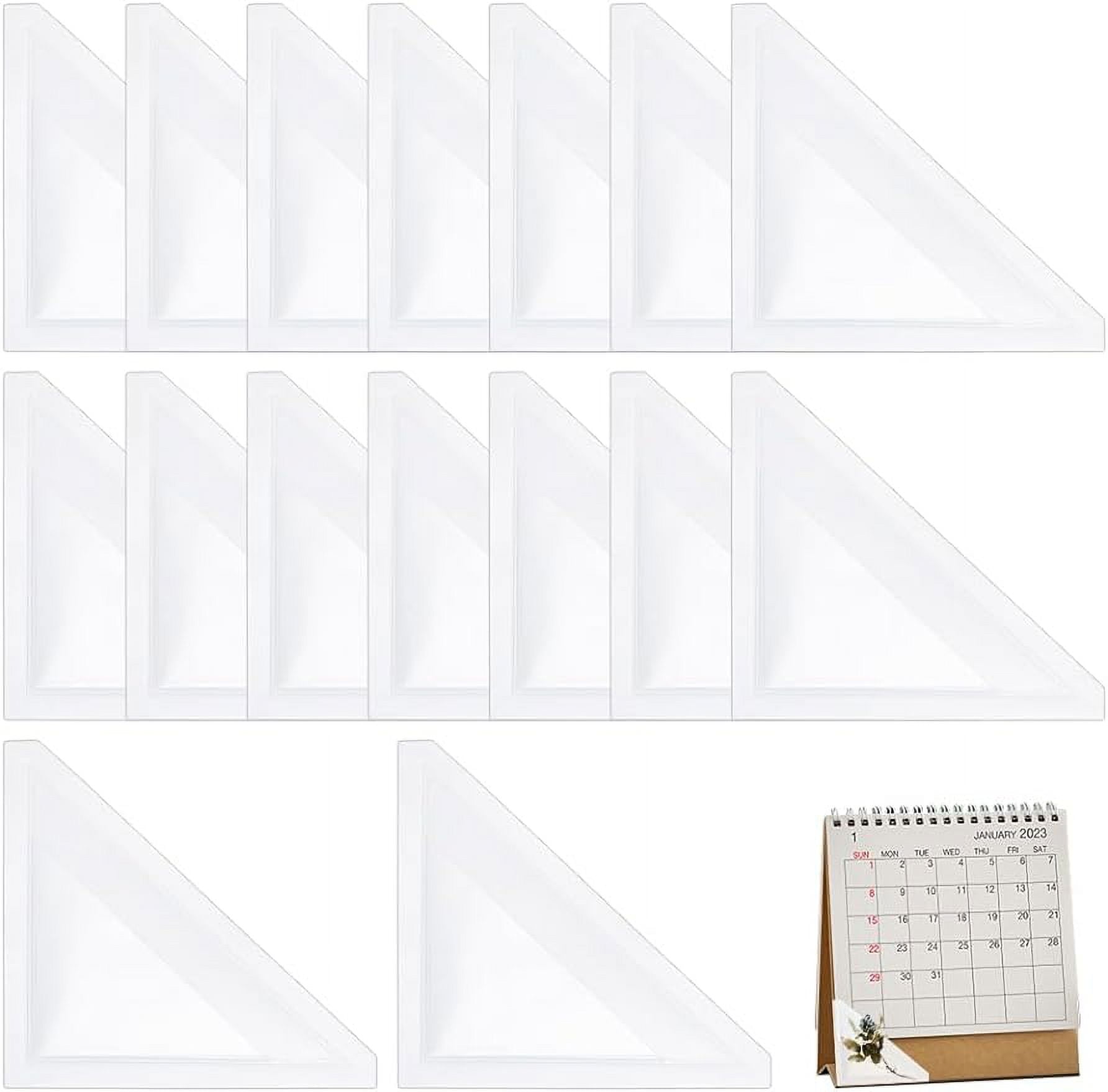 16Pcs Peel and Stick Calendar Corners Adhesive Clear Corner Pockets 4x4 