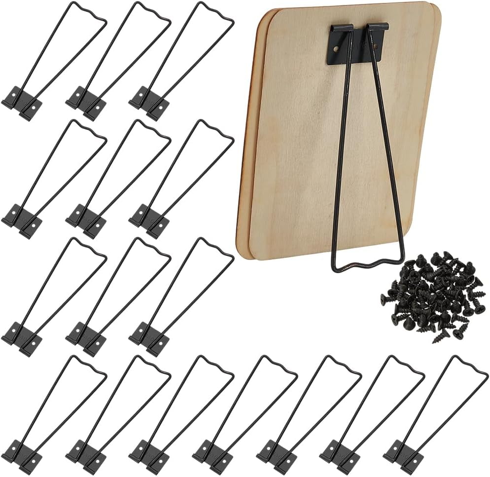 16Pcs Photo Frame Easel Back Stand Alloy Photo Bracket Black Picture ...