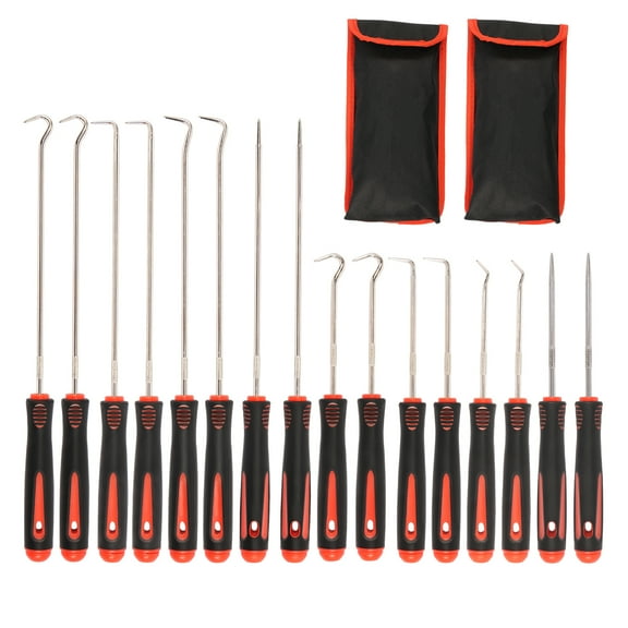 16Pcs Pick and Hook Set Long Short Reach Precision Oil Seal Pick Tool Easy Removal Automotive Oil Seal Hook for Car Home Repair Lock Keys