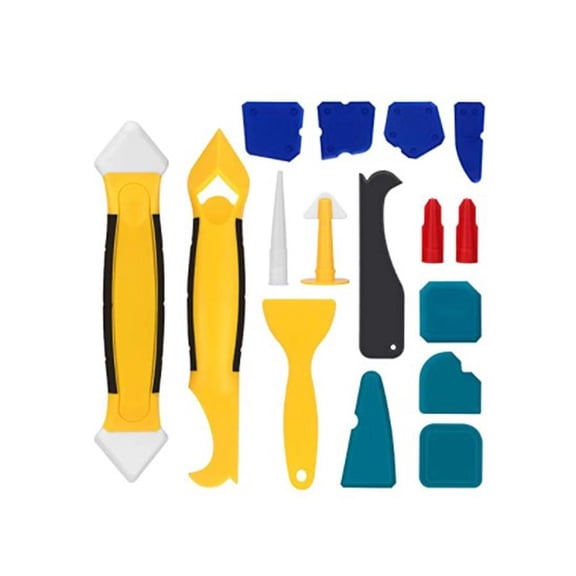 16Pcs Plastic Spatula Silicone Sealant Remover, Hand Operated Tool Scraper Joint Silicone Grout Remover for Industrial Hardware