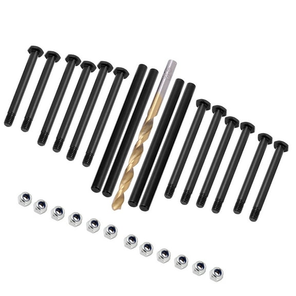 16Pcs Rc Compatible Suspension Pins Blackened and Hardened, Prevents Pin Loss with Drill Bit Included