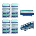 16Pcs Men's 5Layer Gillette Fusion Proglide Power Razor Blades Refills