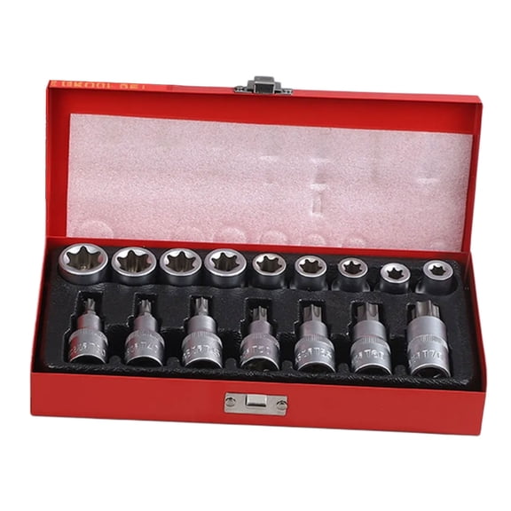 16Pcs Socket Set 1/2" Drive Ratchet Spanner Metric Drive Small Socket Set and Extension For Car Bicycles Repair
