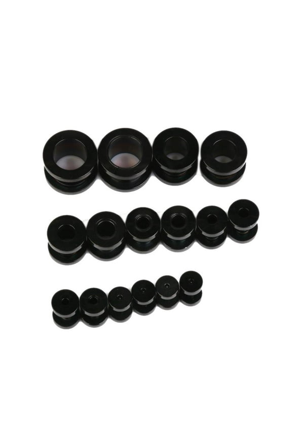 16Pcs Stainless Steel Ear Gauge Tunnels Expander Stretcher Set Body;