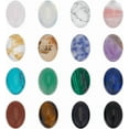 thumbnail image 1 of 16Pcs Stone Cabochons Flatback Stones Natural Stone Gems Oval Stones Cabochon Colorful Gemstone for Jewelry Craft DIY Making 14x10x6mm 1set, 1 of 5