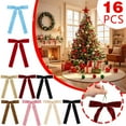 thumbnail image 1 of 16Pcs Velvet Bows for Christmas Tree Decorations, Elegant Holiday Ribbon Bows for Wreath Garland Gift Wrapping Indoor Outdoor Winter Decor, Green, 【Widened version】, by FAJHHA, 1 of 9